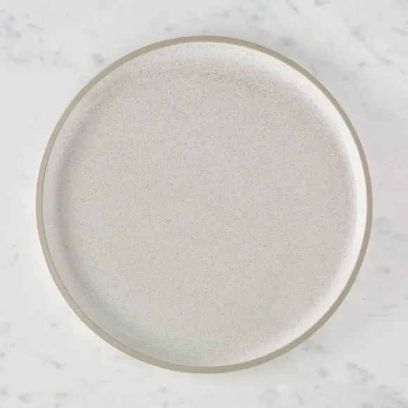 Dinner Plate with Speckle Glaze - White, Stoneware