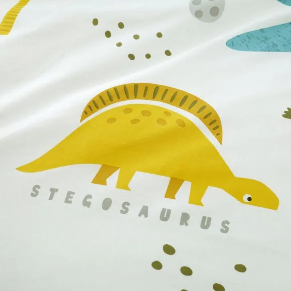 Dino Duvet Cover Set - Green, Polycotton