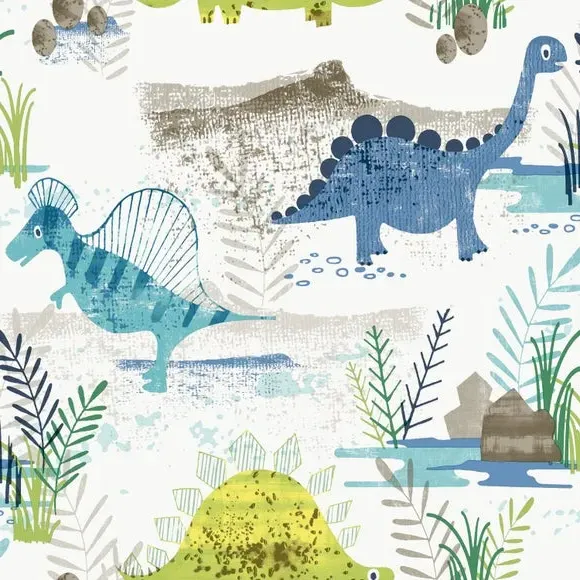 Dino Self Adhesive Wallpaper - Multicolor