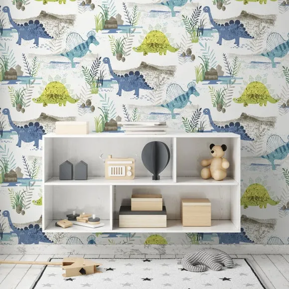 Dino Self Adhesive Wallpaper - Multicolor