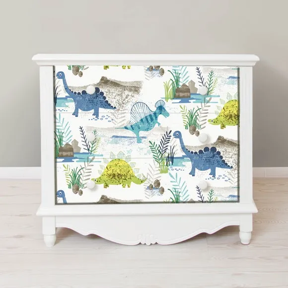 Dino Self Adhesive Wallpaper - Multicolor