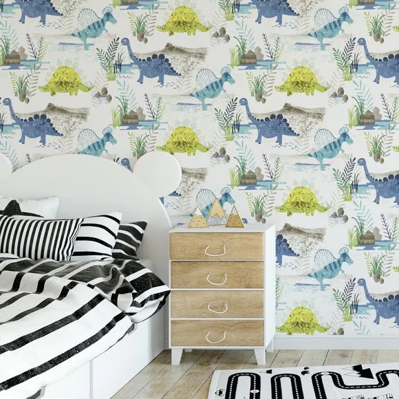 Dino Self Adhesive Wallpaper - Multicolor image