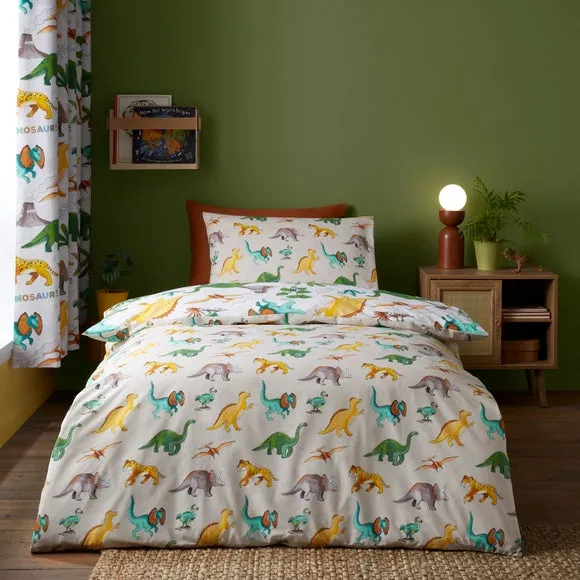 Dinosaur Duvet Cover Set - Multicolor, Polycotton