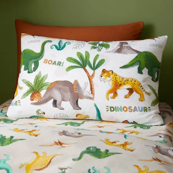 Dinosaur Duvet Cover Set - Multicolor, Polycotton