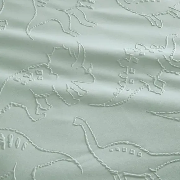 Dinosaur Duvet Cover Set - Sage, Polyester