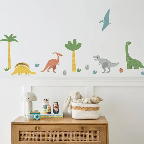 Dinosaur Wall Stickers - Multicolor, Self-Adhesive