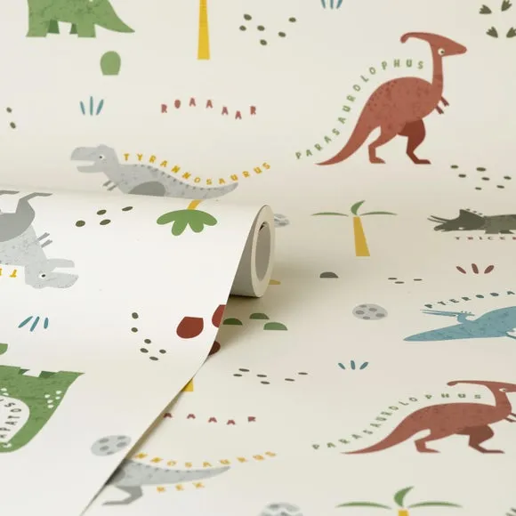 Dinosaur Wallpaper - Multicolor, Paper