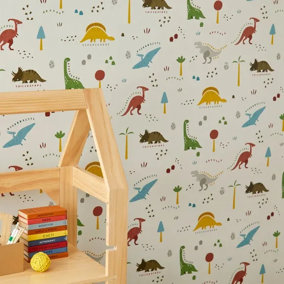 Dinosaur Wallpaper - Multicolor, Paper