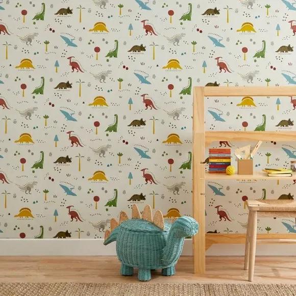 Dinosaur Wallpaper - Multicolor, Paper image