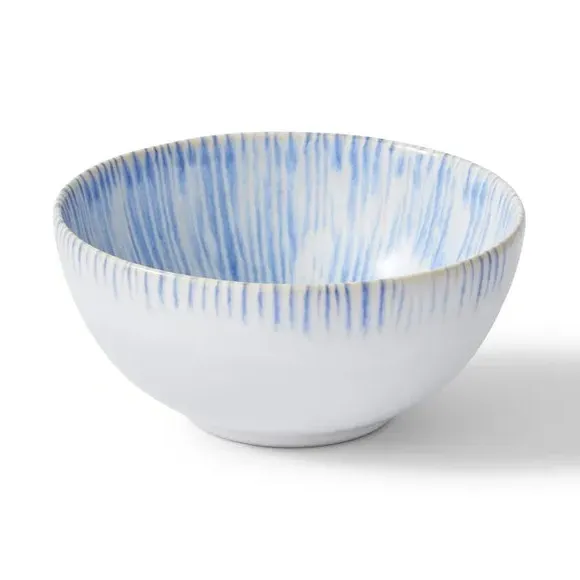Dip Bowl with Reactive Glaze - Blue, Stoneware