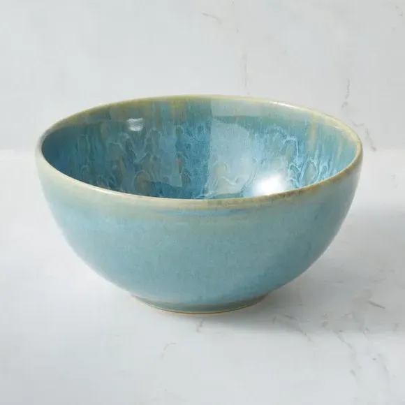 Dip Bowl with Reactive Glaze - Blue, Stoneware image