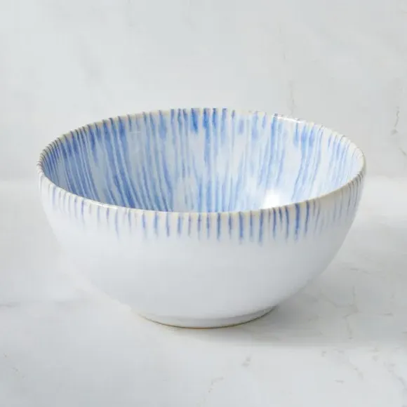 Dip Bowl with Reactive Glaze - Blue, Stoneware image