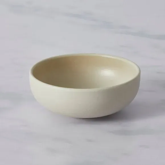 Dipping Bowl with Reactive Glaze - Cream, Stoneware image