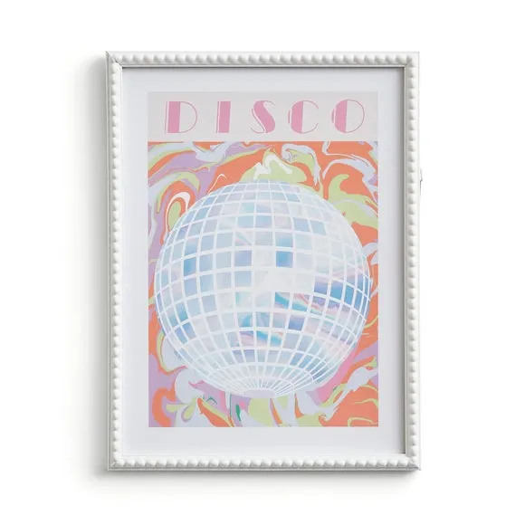 Disco Ball Framed Print - Multicolor