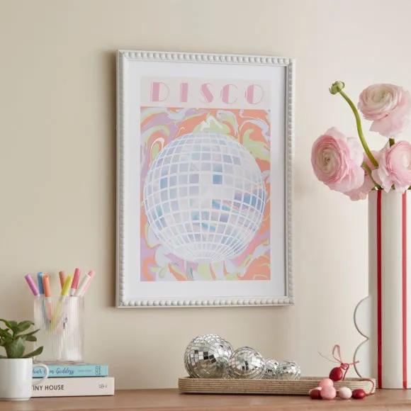 Disco Ball Framed Print - Multicolor image