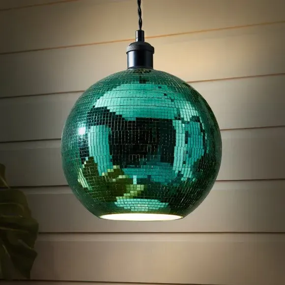 Disco Ball Pendant Shade Easy Fit - Green