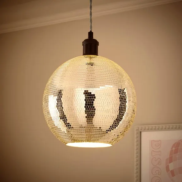 Disco Ball Pendant Shade Easy Fit - Silver