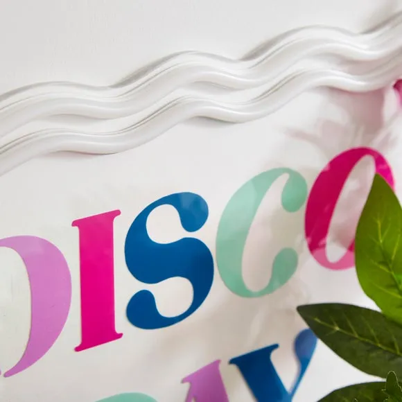 Disco Day Neon Sign - Multicolor, Plastic