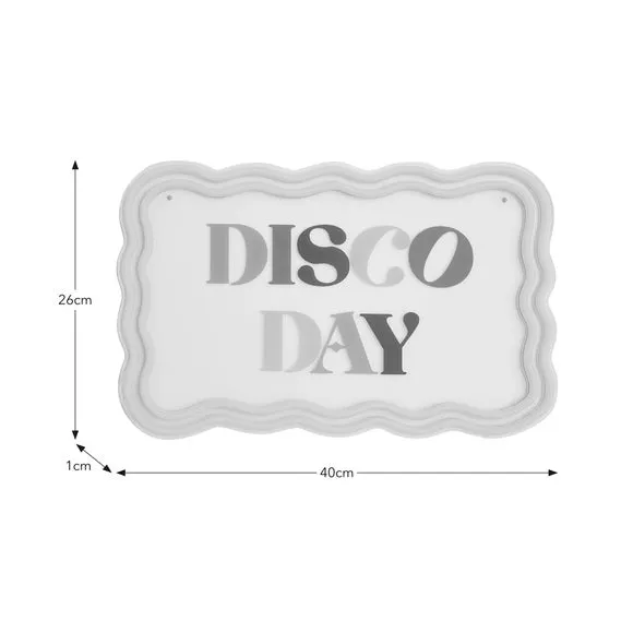 Disco Day Neon Sign - Multicolor, Plastic