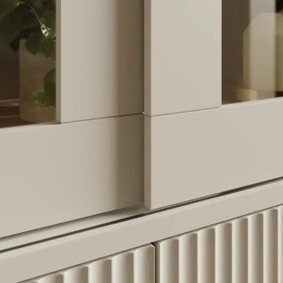 Display Cabinet with Glass Doors - Natural