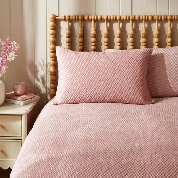 Ditsy Dot Duvet Cover Set - Rose, Polyester