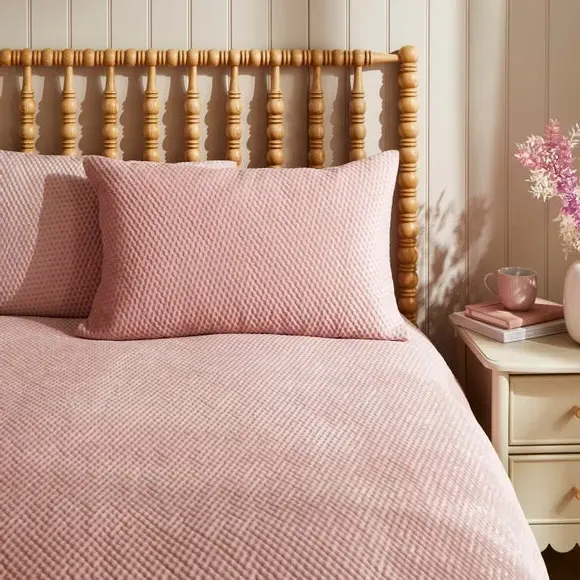 Ditsy Dot Duvet Cover Set - Rose, Polyester