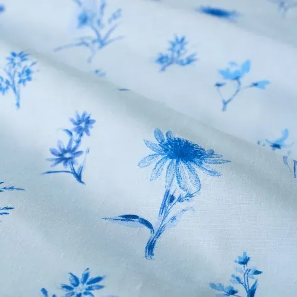 Ditsy Duvet Cover & Pillowcase Set - Blue, Polycotton