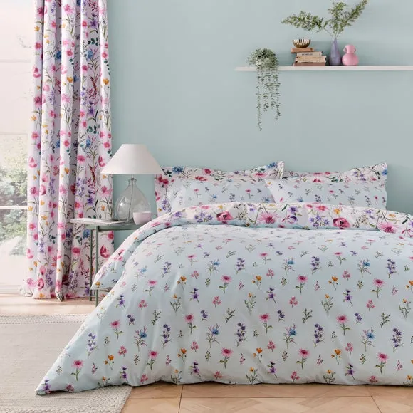 Ditsy Duvet Cover & Pillowcase Set - Pink, Polycotton