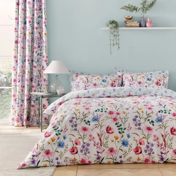 Ditsy Duvet Cover & Pillowcase Set - Pink, Polycotton
