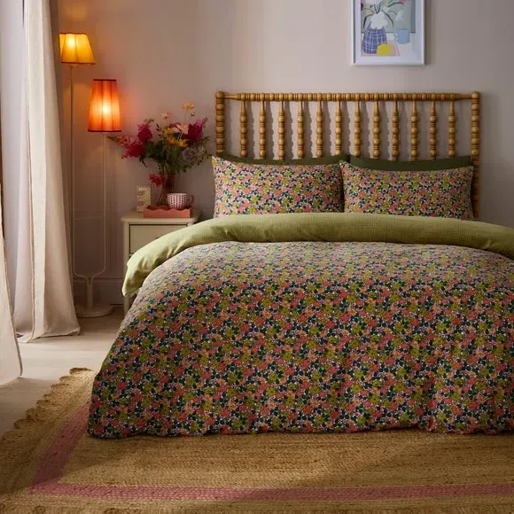 Ditsy Duvet Cover Set - Multicolor, Cotton