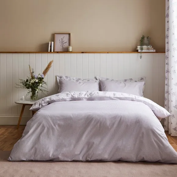 Ditsy Duvet Cover Set with Pillowcase - Mauve