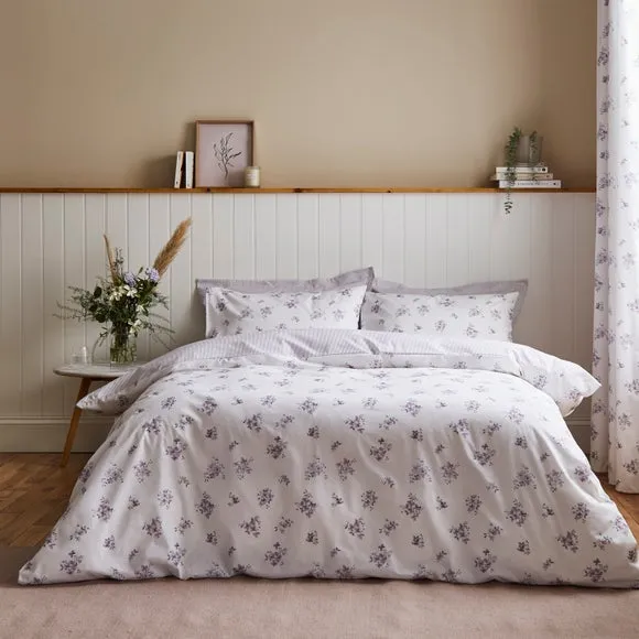 Ditsy Duvet Cover Set with Pillowcase - Mauve