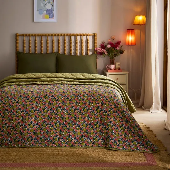 Ditsy Floral Bedspread - Multicolor, Cotton image