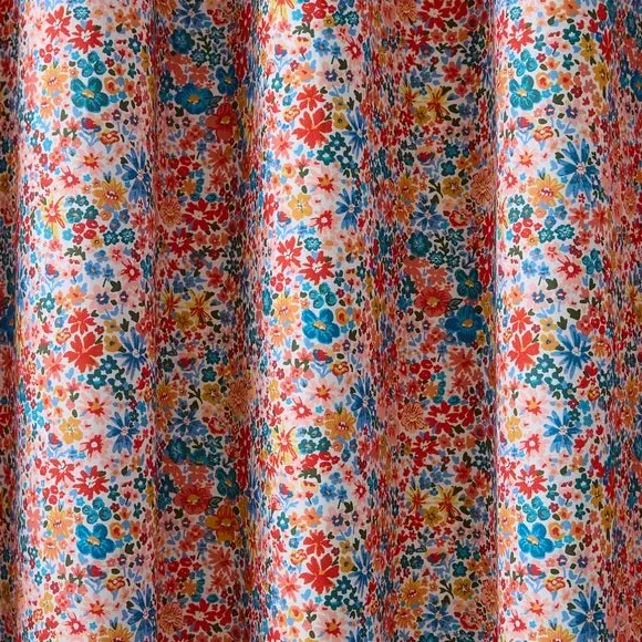 Ditsy Floral Blackout Eyelet Curtains - Pink