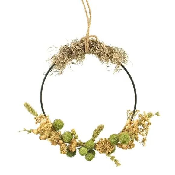 DIY Wreath Craft Kit - Green, Dried Flowers