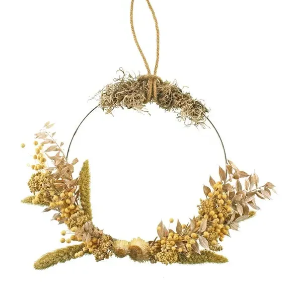 DIY Wreath Kit with Strawflower - Natural