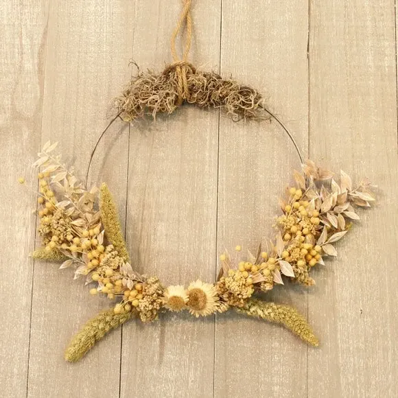 DIY Wreath Kit with Strawflower - Natural image