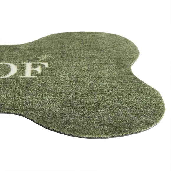Dog Bone Doormat with Anti-Slip - Green