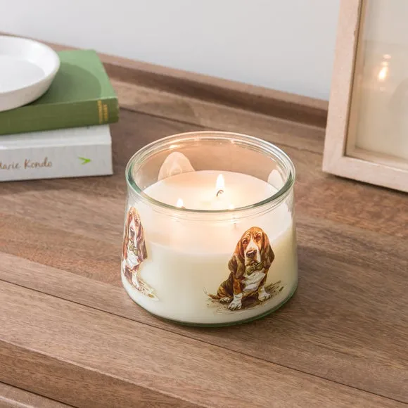 Dog Design Multi Wick Candle - Clear, Glass image