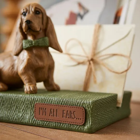 Dog Letter Rack - Brown, Resin