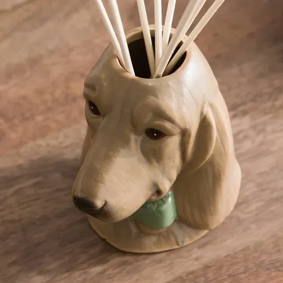 Dog Shaped Reed Diffuser - Brown, Ceramic