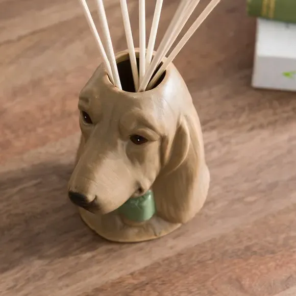 Dog Shaped Reed Diffuser - Brown, Ceramic