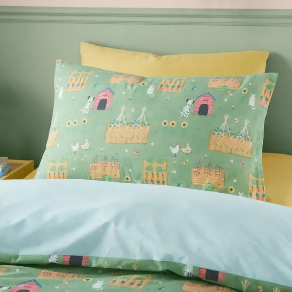 Dolls House Duvet Cover Set - Blue