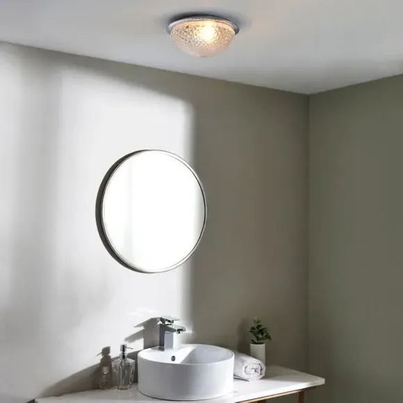 Dome Flush Ceiling Light - Clear, Glass