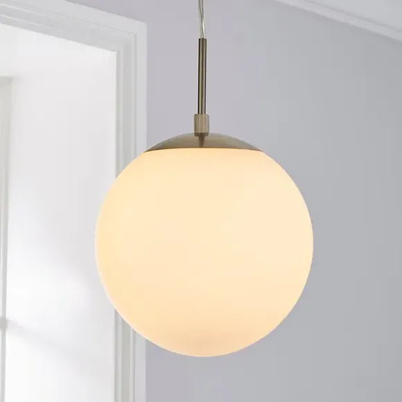 Dome Pendant Light Dimmable - Silver, Glass image