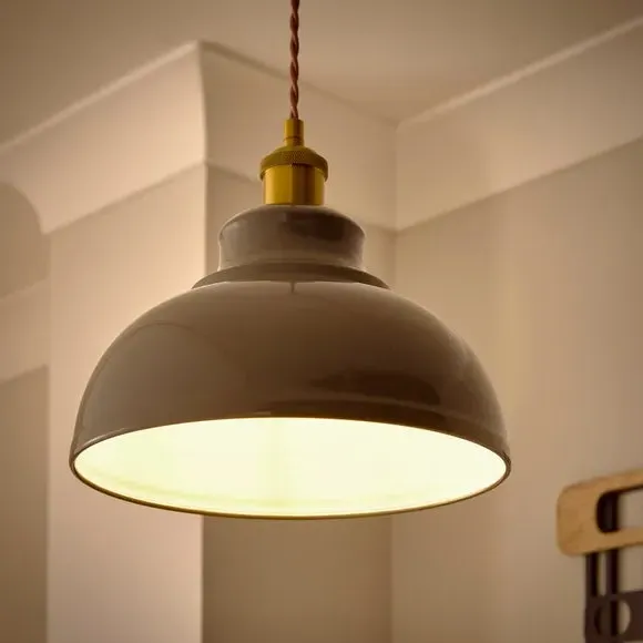 Dome Pendant Shade Easy Fit - Anthracite, Metal