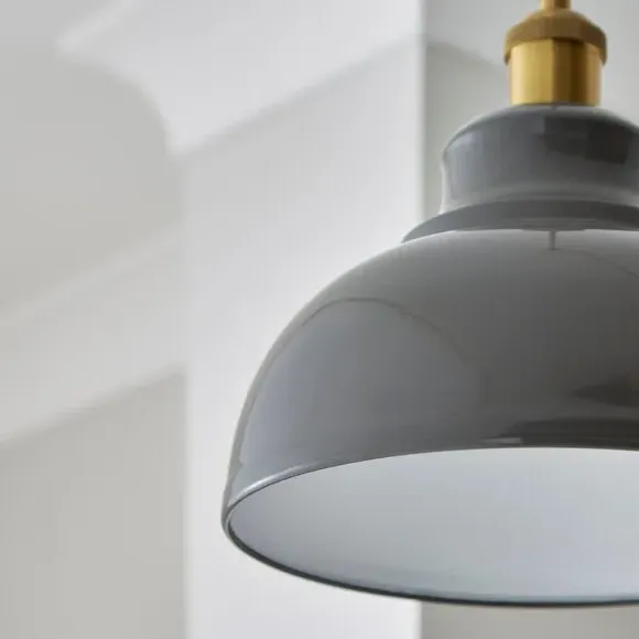 Dome Pendant Shade Easy Fit - Anthracite, Metal