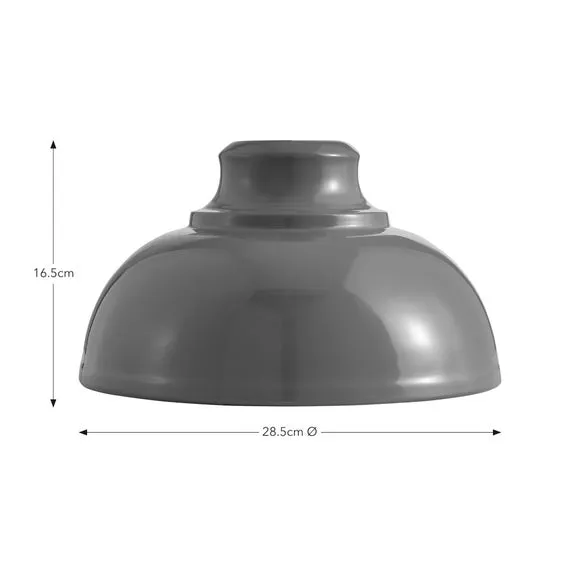 Dome Pendant Shade Easy Fit - Anthracite, Metal