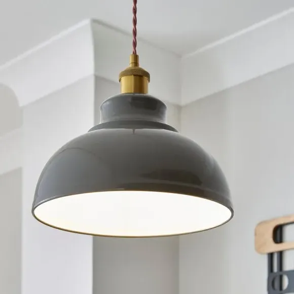 Dome Pendant Shade Easy Fit - Anthracite, Metal image