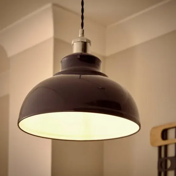 Dome Pendant Shade Easy Fit - Dark Blue, Metal